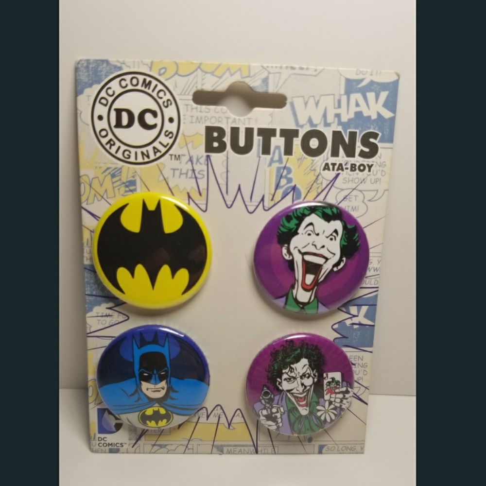 DC Comics Batman 4pc Buttons